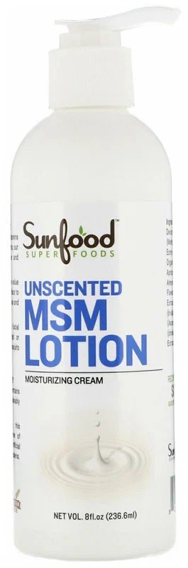 Sunfood Лосьон для тела Unscented MSM Lotion 236,6ml
