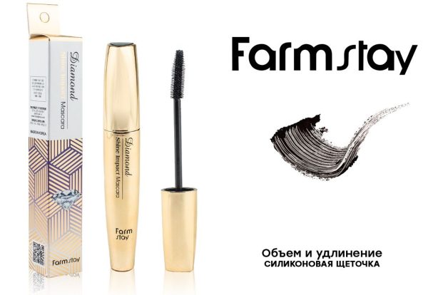 Farmstay Тушь для ресниц Diamond Shine Impact Mascara, черный
